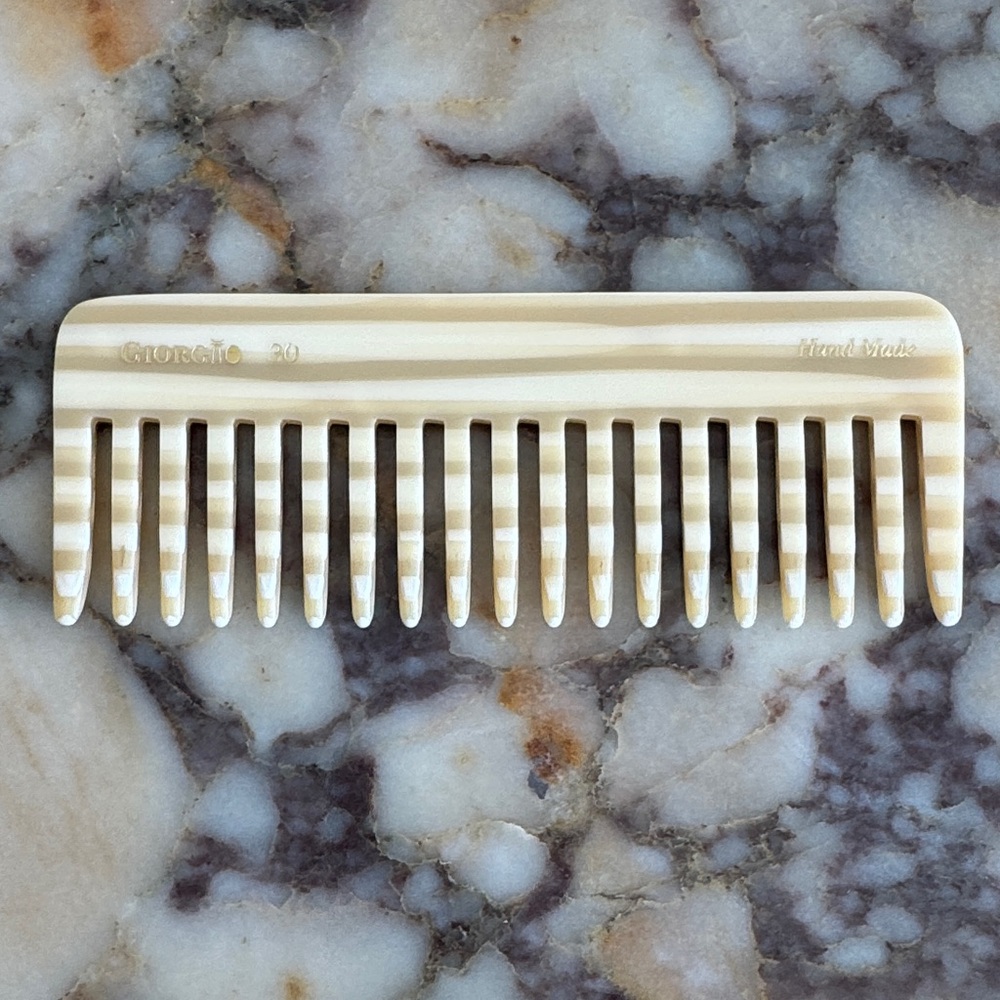 Giorgio G30 Detangling Comb Wide Teeth Detangler Thick Curly Wavy-IVORY